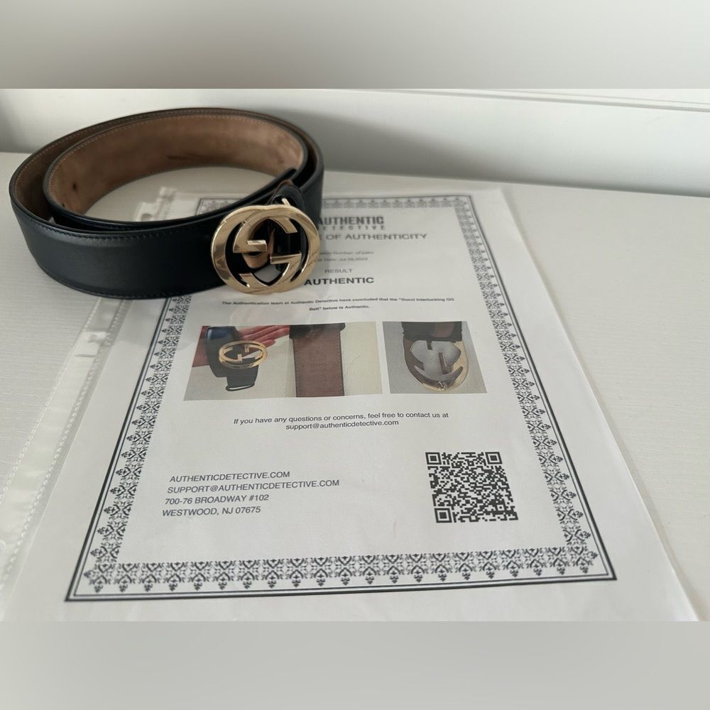 Black Gucci GG Interlocking Belt - Picture 2 of 9